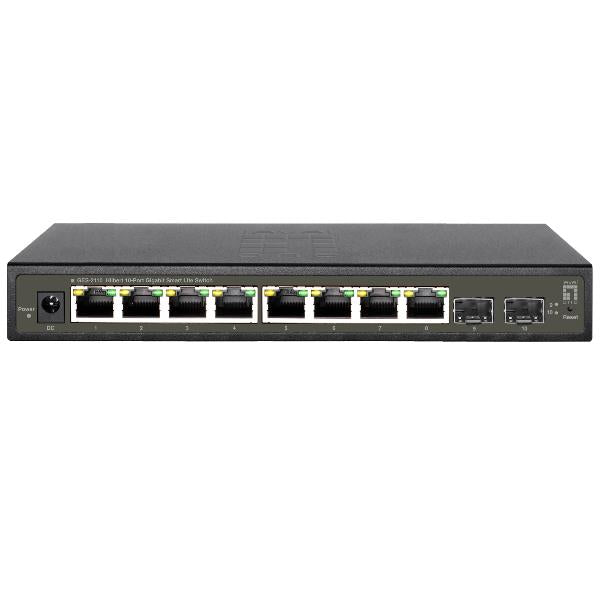 LEVEL ONE GES-2110 - SWITCH HILBERT 10-PORTE GIGABIT SMART LITE, 8x Gigabit RJ45 + 2x Giga_0