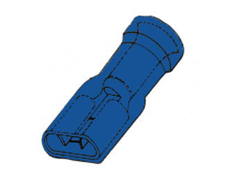 CONECTOR FÊMEA ISOLADO 6,4mm AZUL_0