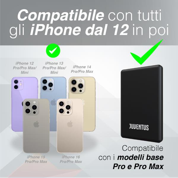 TECHMADE POWERBANK SLIM 7.9MM WIRELESS MAGNETICO 5000mah JUVENTUS (TM-WWQ73-JUV)_0