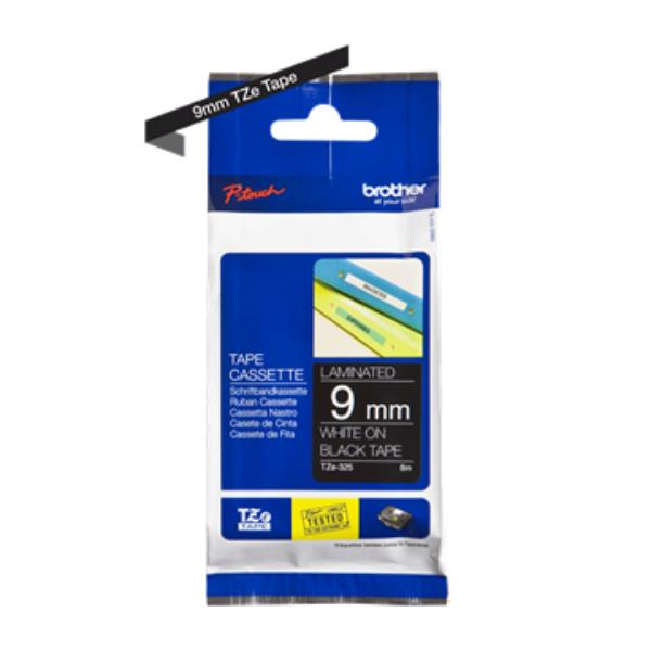 Etiqueta Brother TZe-325 / Cores: Preto sobre Amarelo_1