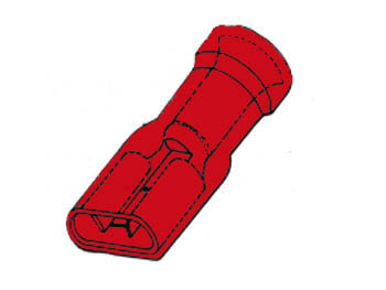 CONECTOR FÊMEA ISOLADO 6,4mm VERMELHO_0