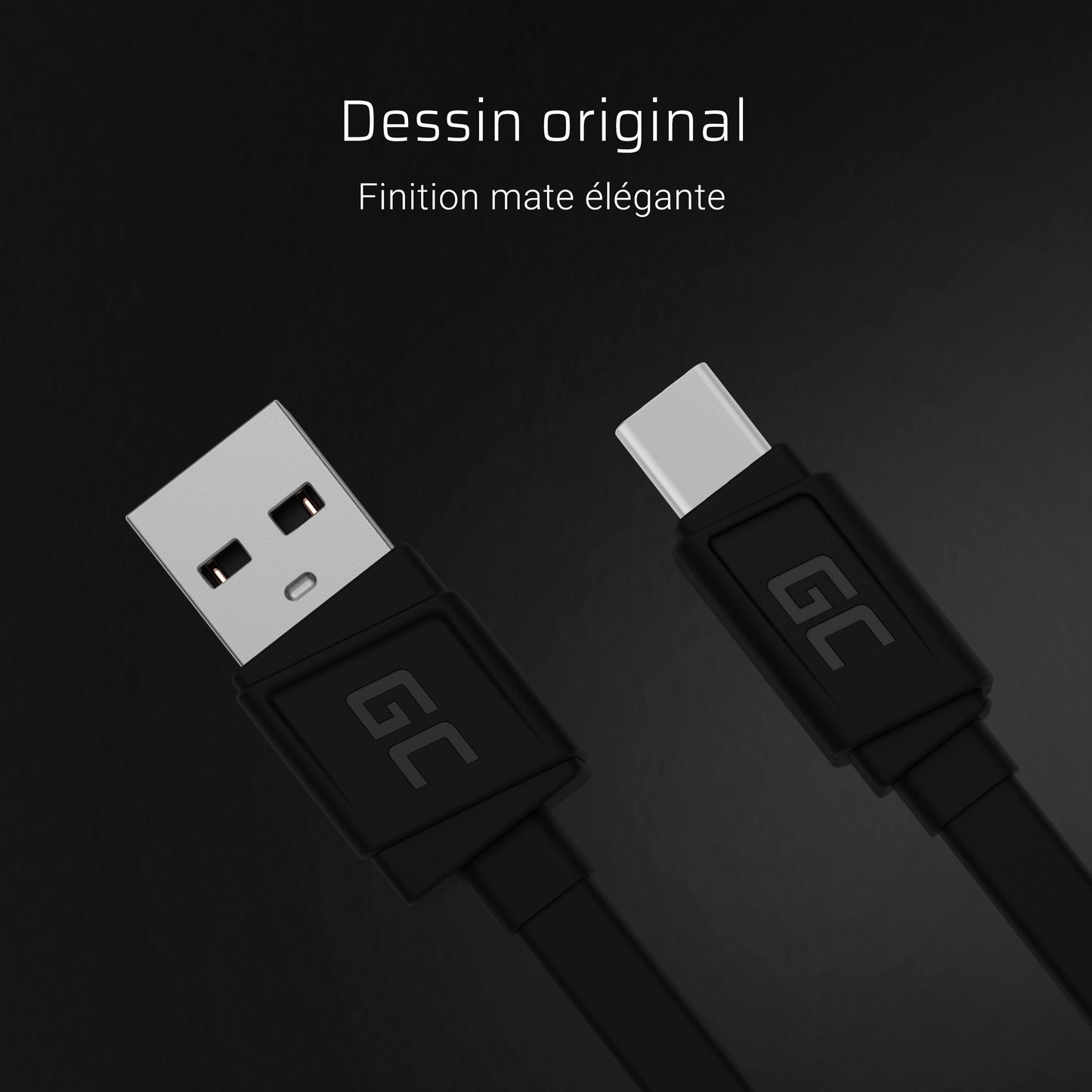 Cable USB - USB-C Green Cell GCmatte, 25cm, with Ultra Charge, QC 3.0_2