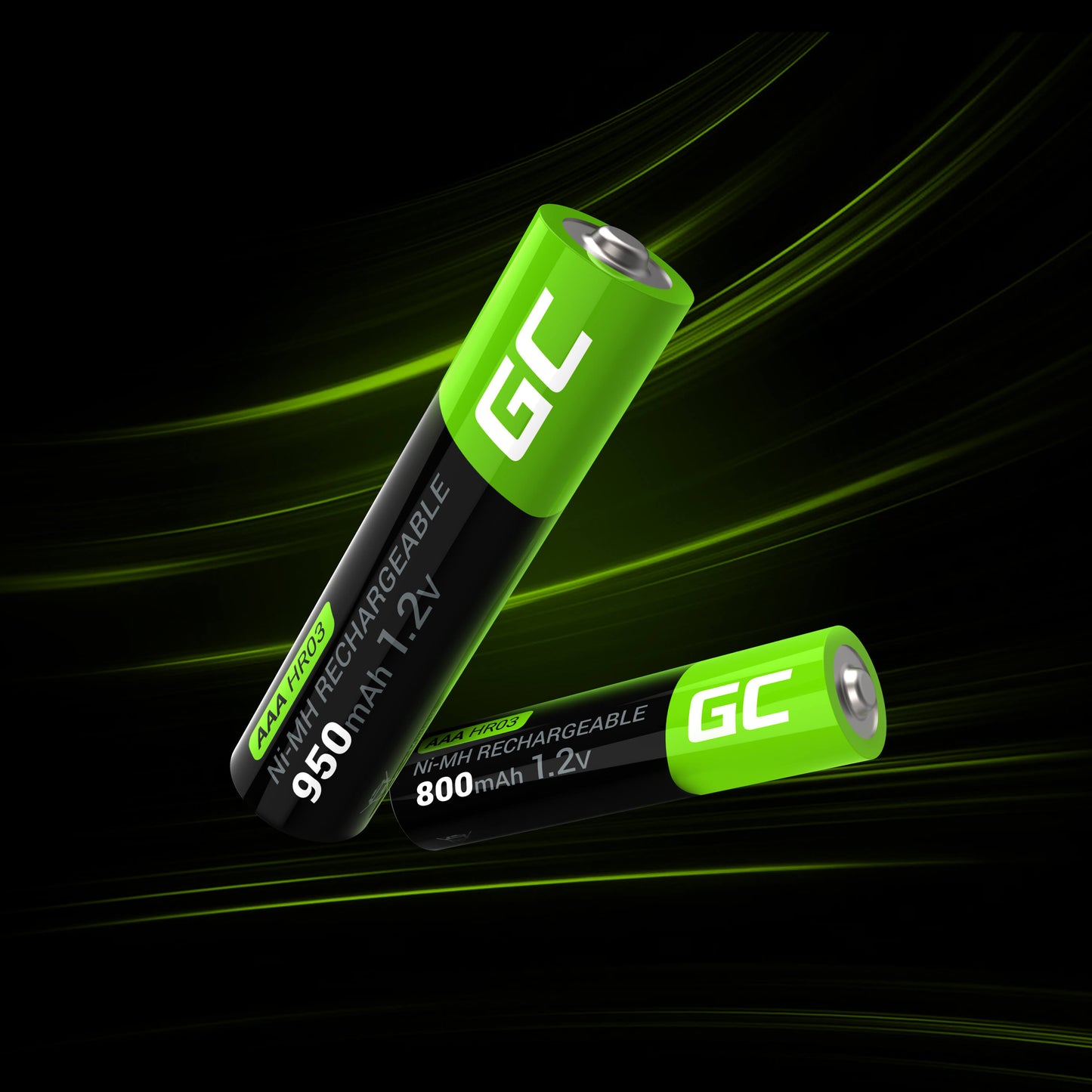 Green Cell Rechargeable Batteries Sticks 2x AAA HR03 800mAh_3