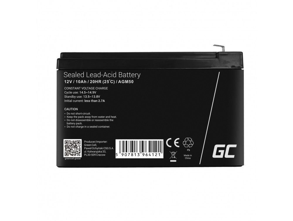 Green Cell AGM VRLA 12V 10Ah maintenance-free battery for UPS units_6