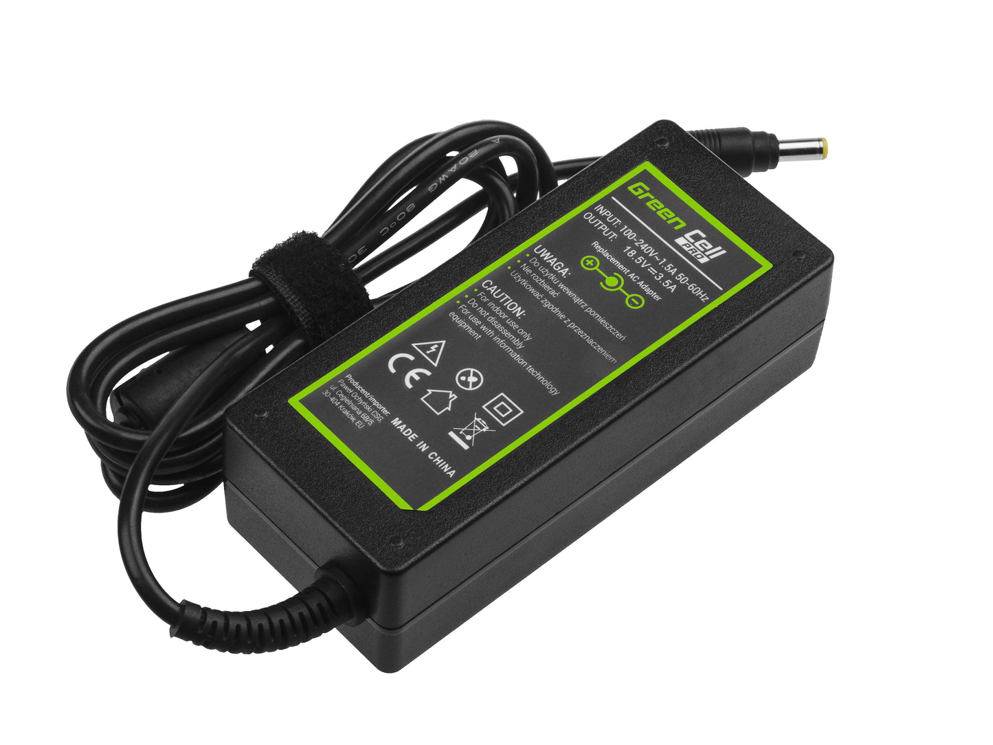 Green Cell PRO Charger / AC Adapter 18.5V 3.5A 65W for HP Pavilion DV2000 DV6000 DV8000 Compaq 6730b 6735b nc6120 nc6220 nx6110_1