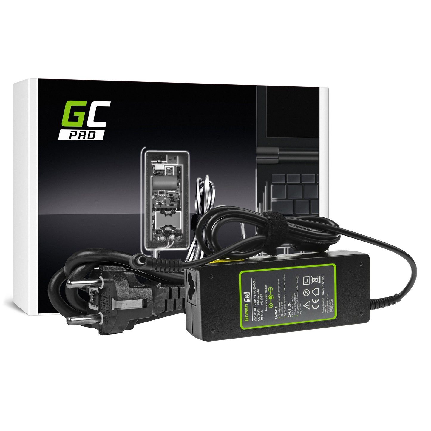 Green Cell PRO Charger / AC Adapter 19V 4.74A 90W for AsusPRO B8430U P2440U P2520L P2540U P4540U P5430U Asus Zenbook UX51VZ_1