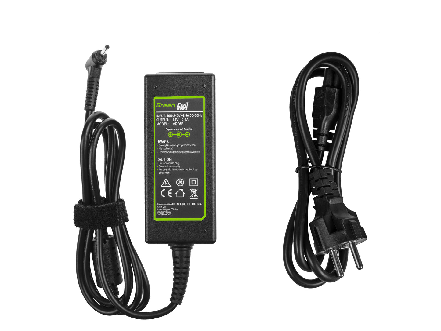 Green Cell PRO Charger / AC Adapter 19V 2.1A 40W for Asus Eee PC 1001PX 1001PXD 1005HA 1201HA 1201N 1215B 1215N X101 X101CH_2