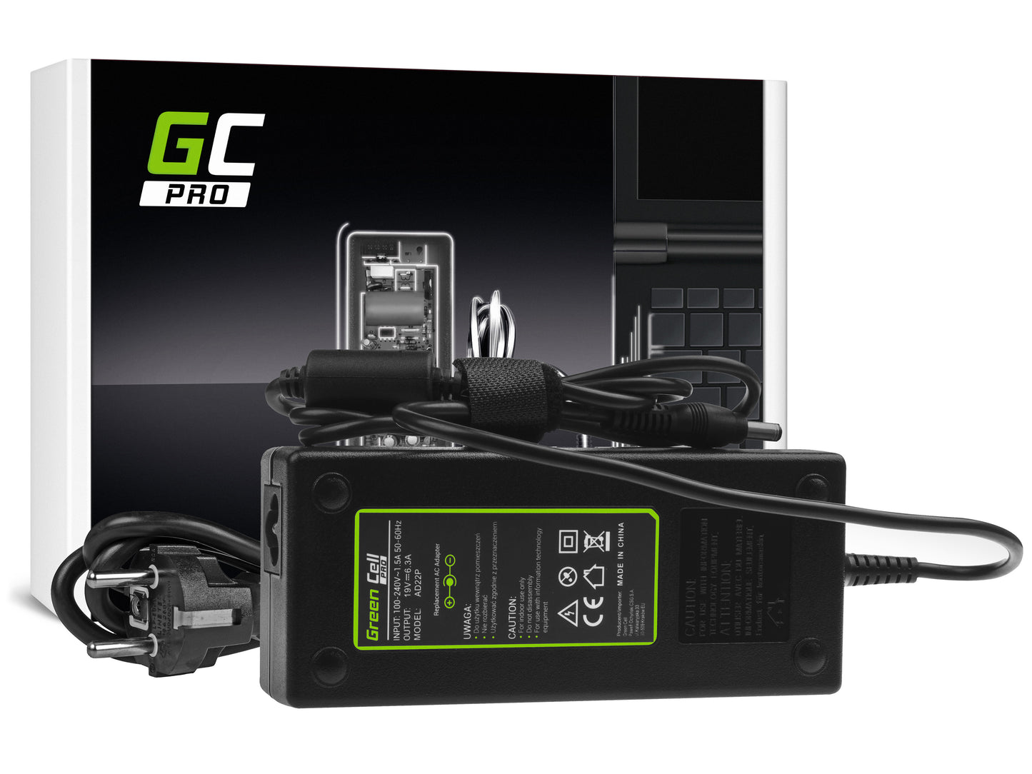 Green Cell PRO Charger / AC Adapter 19V 6.3A 120W for Asus G56 G60 K73 K73S K73SD K73SV F750 X750 MSI GE70 GT780_1