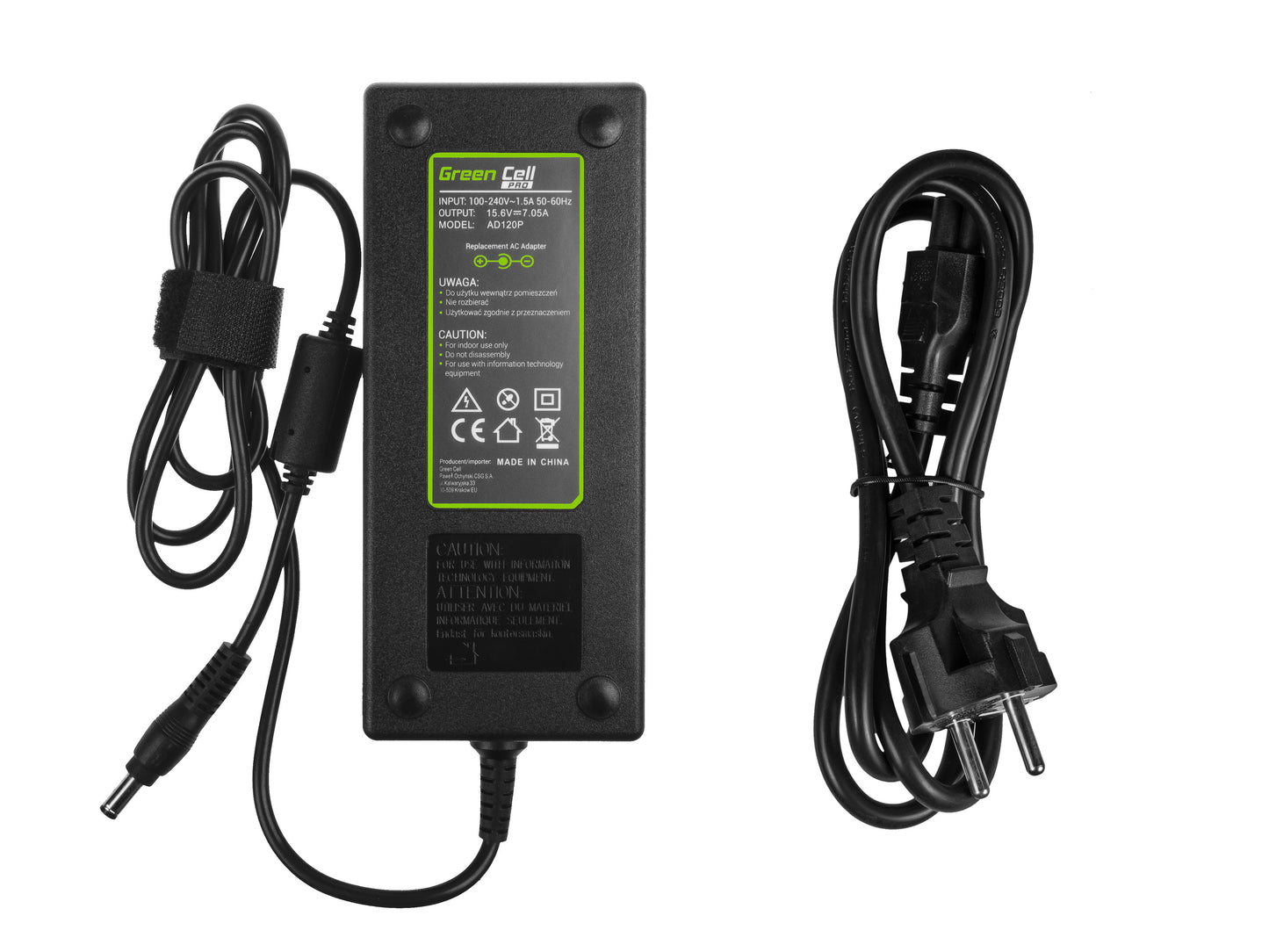 Green Cell PRO Charger / AC Adapter 15.6V 7.05A 110W for Panasonic ToughBook CF-19 CF-29 CF-30 CF-31 CF-51 CF-52 CF-53 CF-74_2
