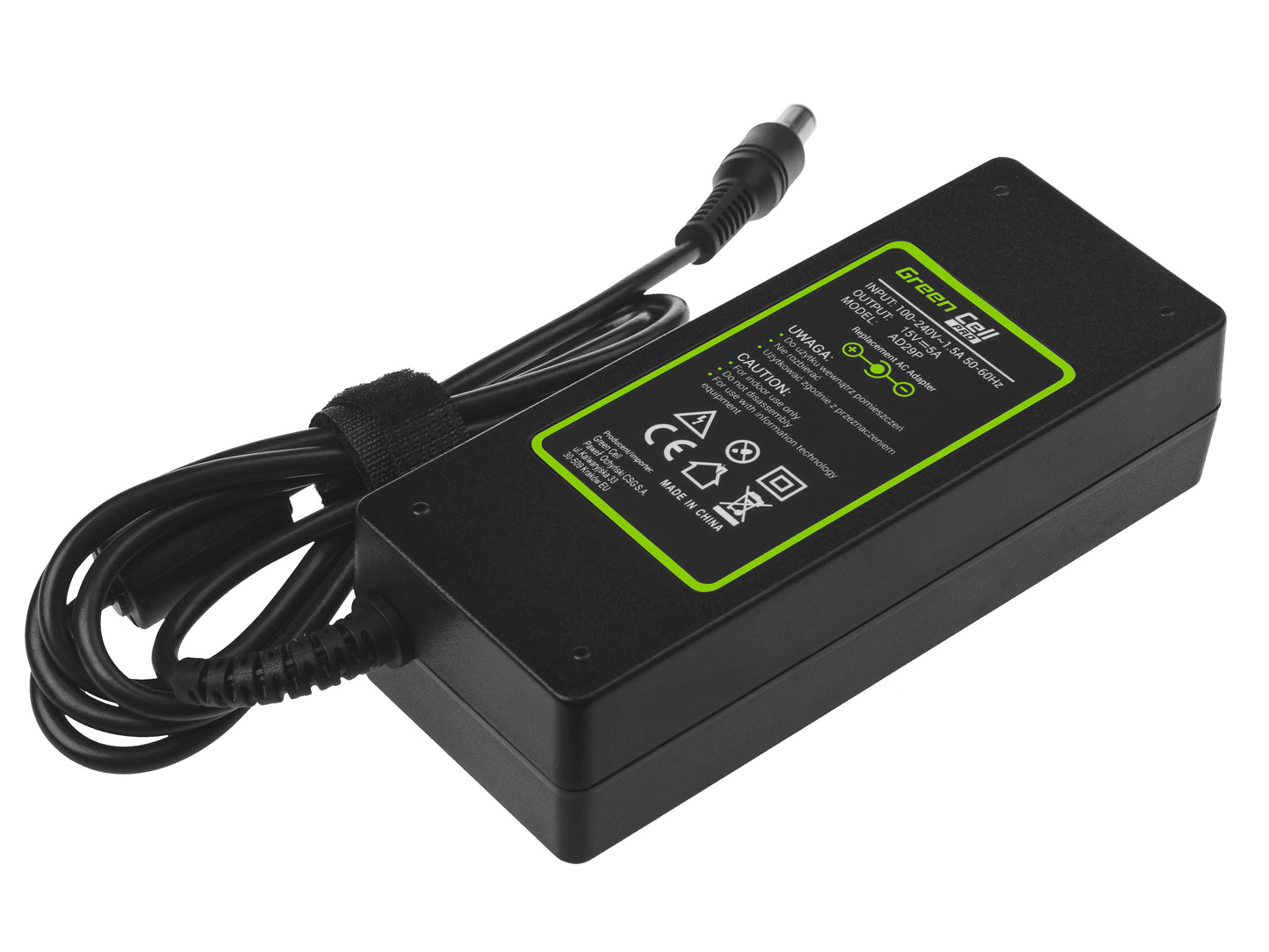 Green Cell PRO Charger / AC Adapter 15V 5A 75W for Toshiba Tecra A10 A11 M11 Satellite A100 P100 Pro S500_1