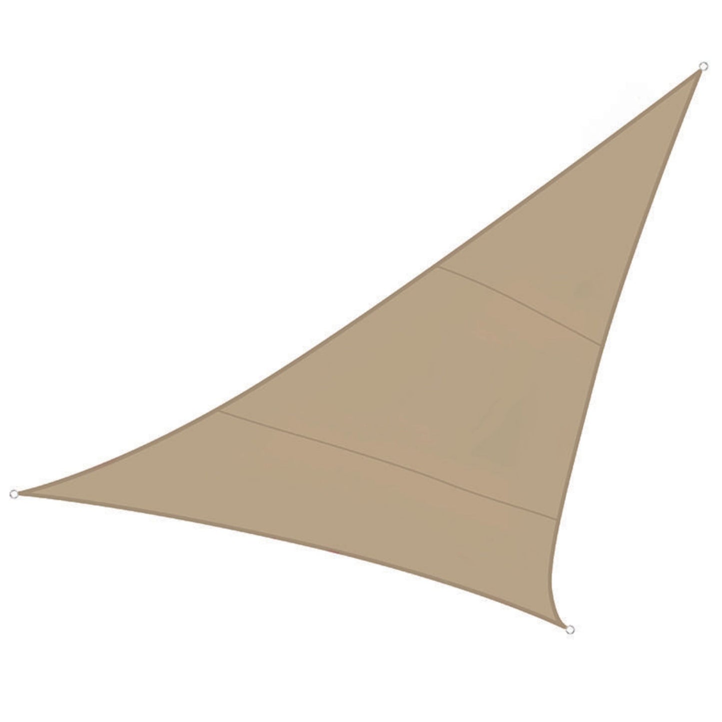 TOLDO VELA PERMEÁVEL À ÁGUA - TRIANGULAR - 5 x 5 x 5 m - COR: CHAMPAGNE_0