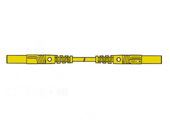 FIO DE MEDIÇÃO PROTEGIDO POR INJECÇÃO-MOLDADO 4mm 25cm / AMARELO (MLB/GG-SH 25/1)_0
