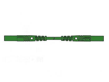 CABO DE MEDIÇÃO PROTEGIDO CONTRA O CONTACTO, moldado por injeção, 4 mm 100 cm / VERDE (MLB/GG-SH 100/1)_0