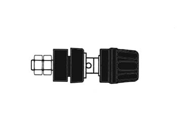 casquilho de ligação de 4 mm isolado com cabeça e anel / preto (PKI10A)_0