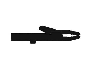 MOLA DE CROCODILO ISOLADA 4mm 25A / PRETO (AK 25)_0