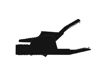 Clips de CROCODILO ISOLADOS 4mm 34A, PROTEGIDOS DO CONTACTO / PRETO (AK2B 2540)_0