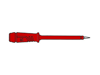 SONDA DE TESTE ISOLADA 4mm COM PONTA DE AÇO INOXIDÁVEL SLENDER / VERMELHO (PRÜF 2)_0