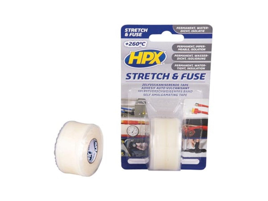 Fita de auto-fusão Stretch & Fuse - transparente 25mm x 3m_0