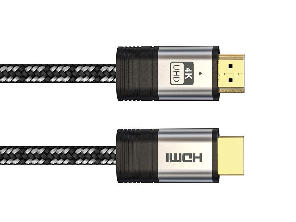 Cabo HDMI 2.0 premium entrançado em algodão com conetor dourado - Vídeo 4K - 10 metros_0