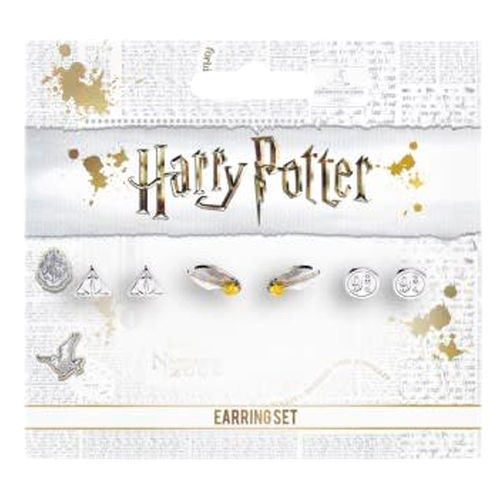 Set pendientes Deathly Hallows Golden Snitch Platform Harry Potter_0