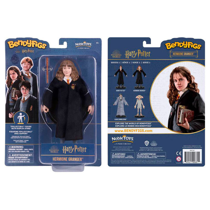 Figura Maleable Bendyfigs Hermione con varita Harry Potter 19cm_0