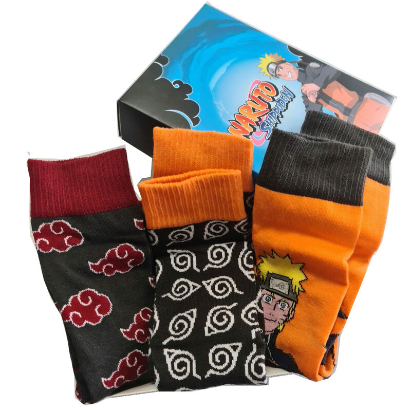 Set 3 calcetines Naruto Shippuden adulto surtido_0