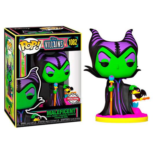 Figura POP Disney Villains Maleficent Black Light Exclusive_0