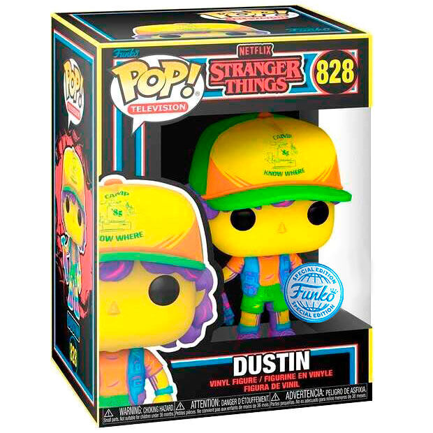Figura POP Stranger Things Dustin in Beef Black Light Exclusive_0