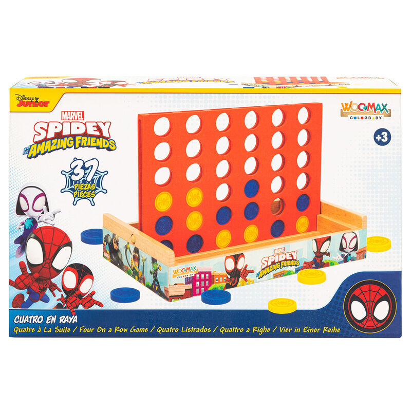 Juego Cuatro en Raya madera Spidey Marvel_0