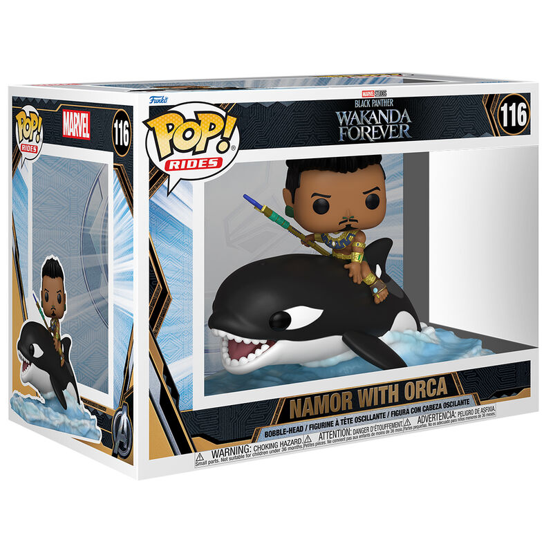 Figura POP Marvel Black Panther Wakanda Forever Namor with Orca_0