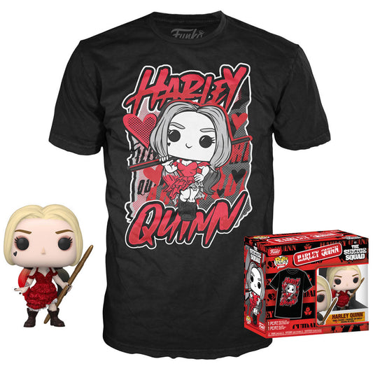 Set figura POP & Tee DC Comics Escuadron Suicida Harley Quinn_0