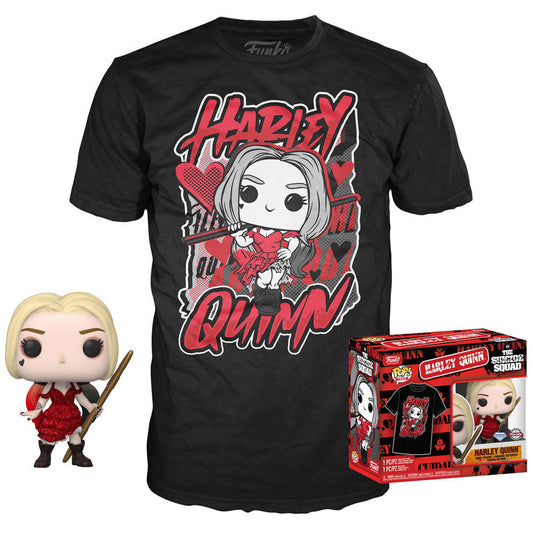 Set figura POP & Tee DC Comics Escuadron Suicida Harley Quinn_0