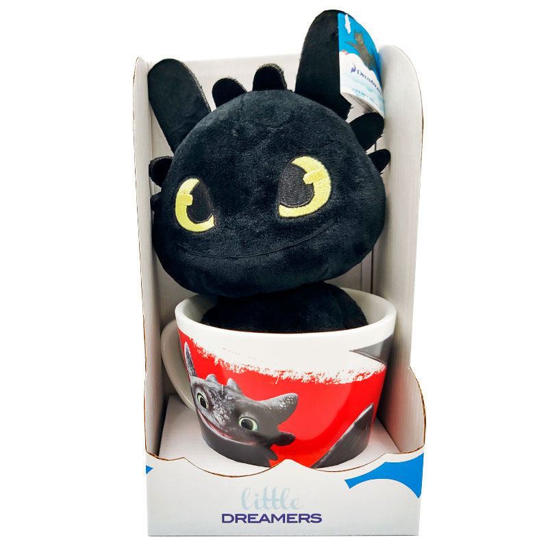 Taza + Peluche Toothless Como Entrenar a tu Dragon 18cm_0