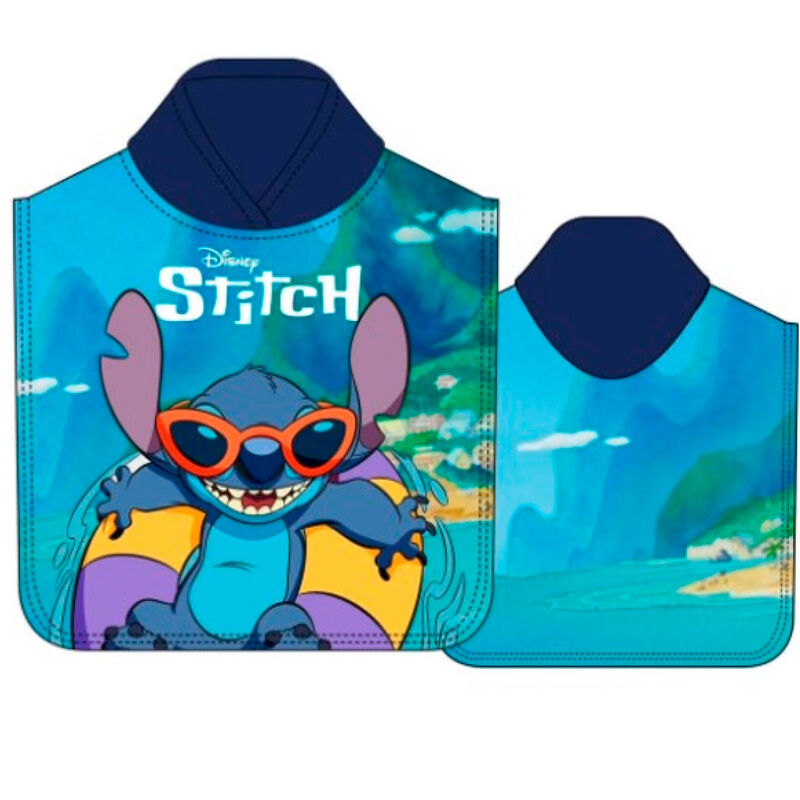 Poncho toalla Stitch Disney microfibra_0