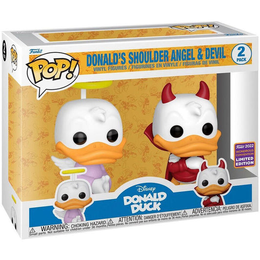Blister 2 Figuras POP Disney Donald Duck - Donald Angel & Devil Exclusive_0