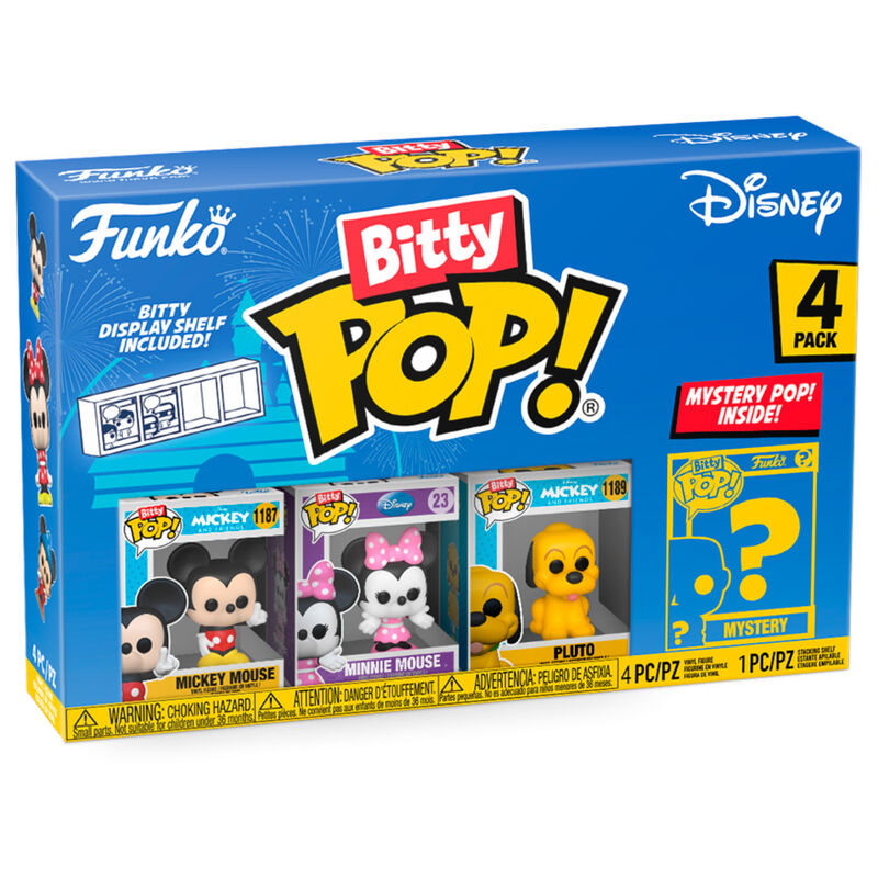 Blister 4 figuras Bitty POP Disney Mickey_0