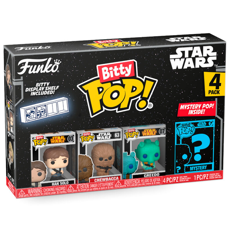 Blister 4 figuras Bitty POP Star Wars Han Solo_0