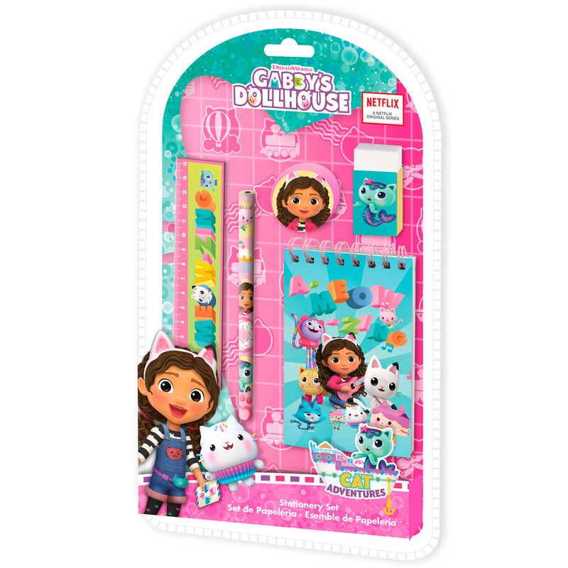 Set papeleria La Casa de Muñecas de Gabby 5pzs_0