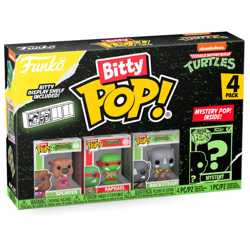 Blister 4 figuras Bitty POP Tortugas Ninja Splinter_0