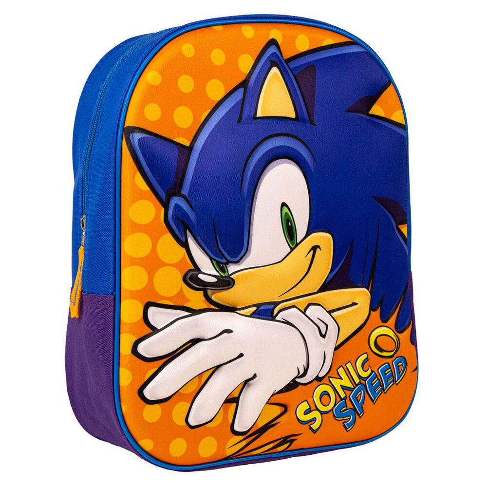 Mochila 3D Sonic The Hedgehog 31cm_0