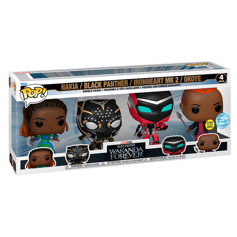 Blister 4 figuras POP Marvel Black Panther Wakanda Forever Exclusive_0