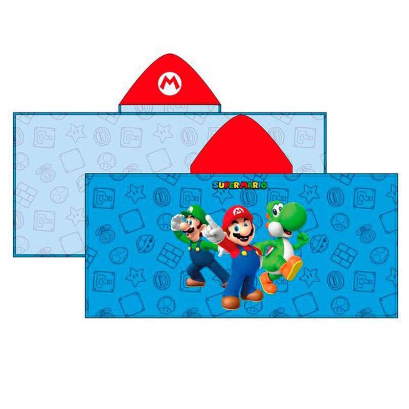 Poncho toalla Super Mario Bros microfibra_0