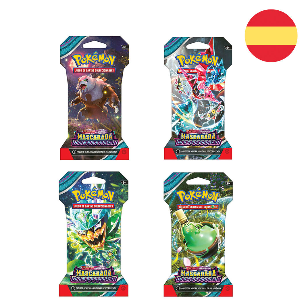 Sobre cartas Mascarada Crepuscular Escarlata y Purpura Pokemon Español_0