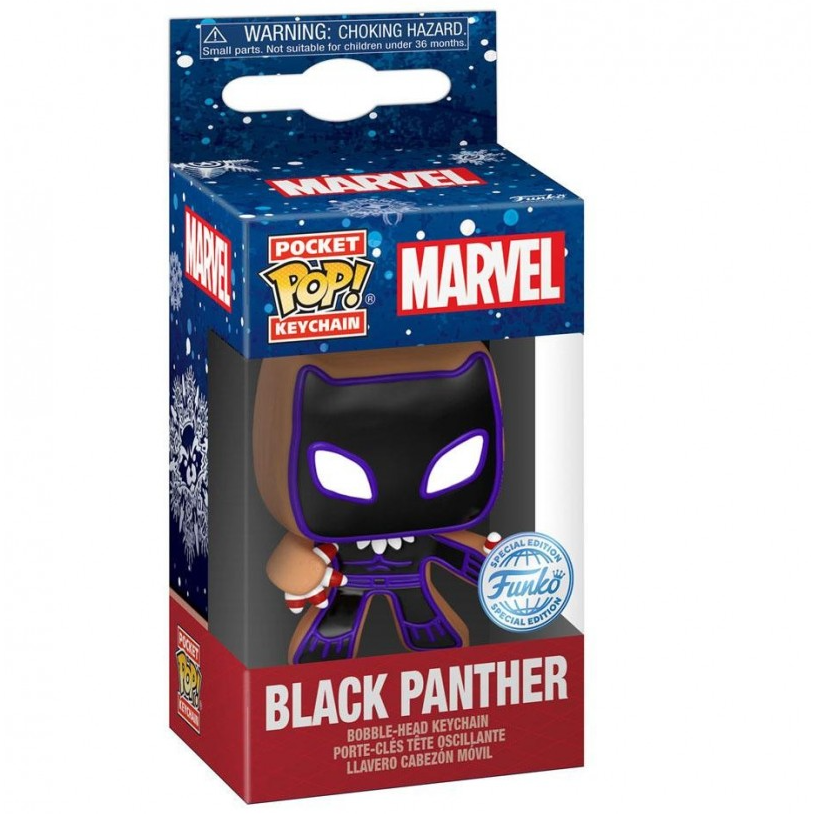 Llavero Pocket POP Marvel Holiday Black Panther Exclusive_0