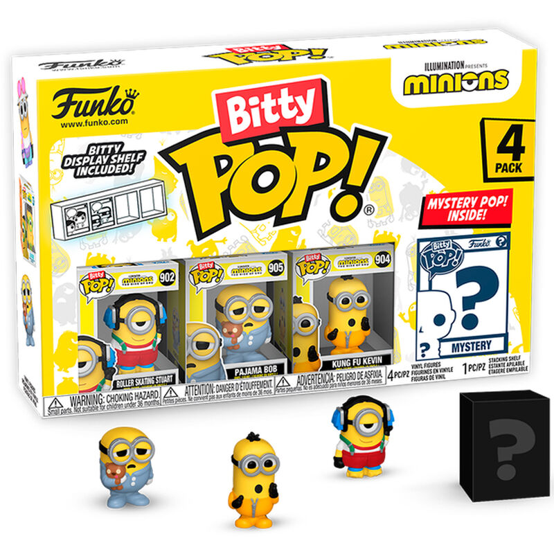 Blister 4 figuras Bitty POP Minions Series 3_0