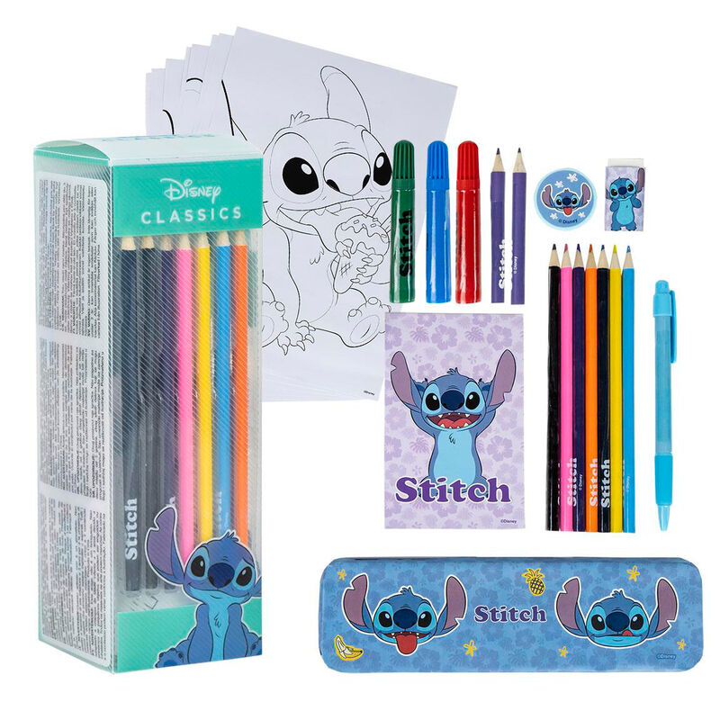 Set papeleria coloreable Stitch Disney_0