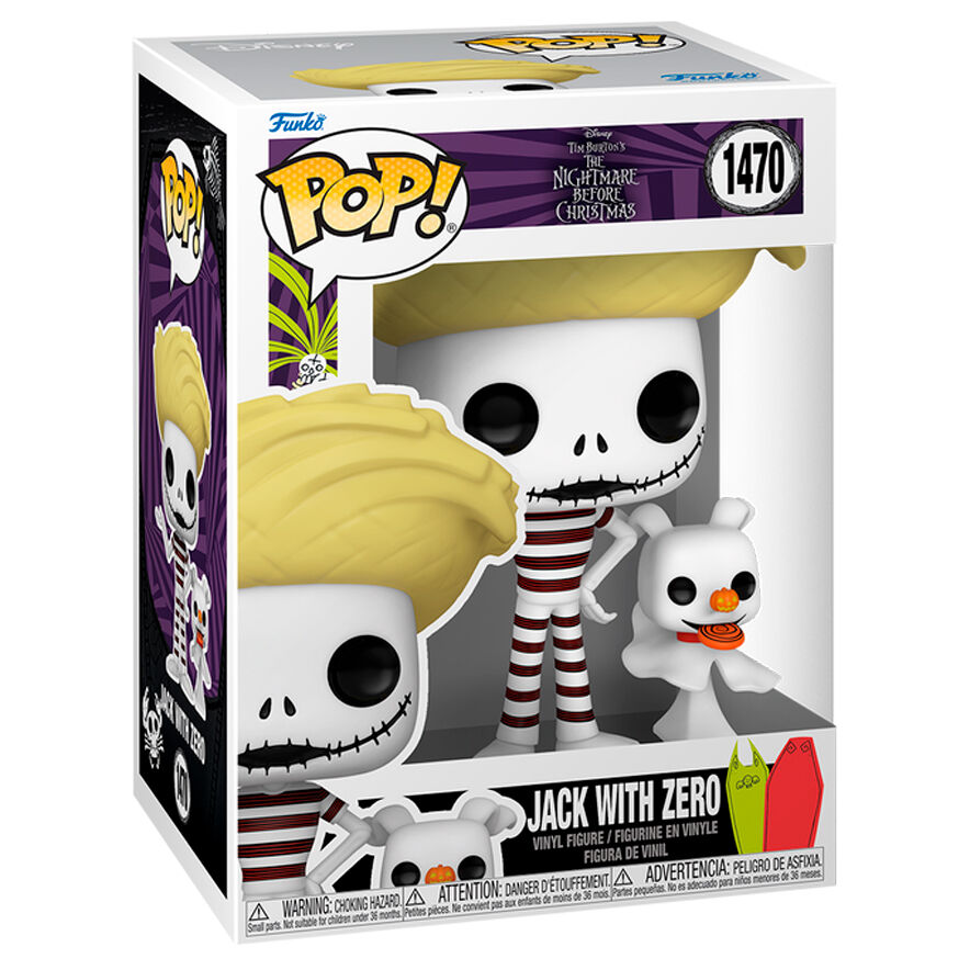 Figura POP Disney Pesadilla Antes de Navidad Jack with Zero_0