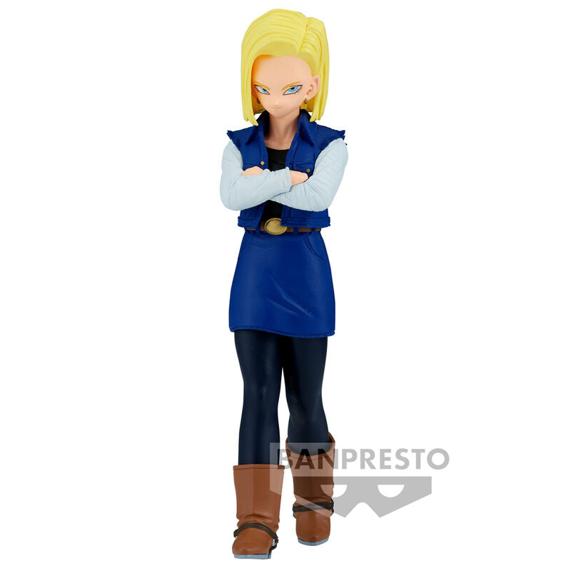 Figura Android 18 Solid Edge Work Dragon Ball Z 17cm_0