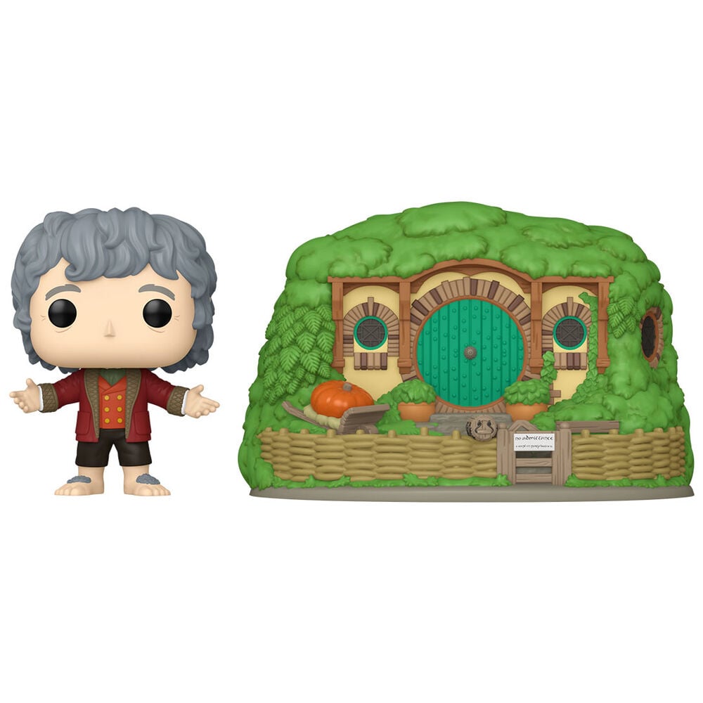 Figura POP Town El Señor de los Anillos Bilbo Baggins with Bag-End_0