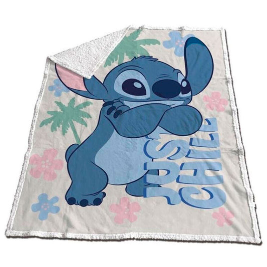 Manta coralina sherpa Stitch Disney 130x170cm_0